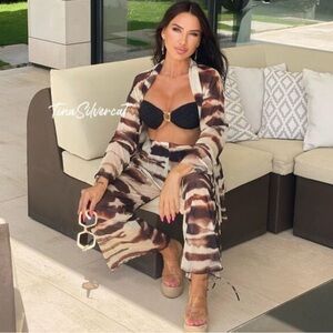 Zara Sheer Multicolor Tulle Kimono